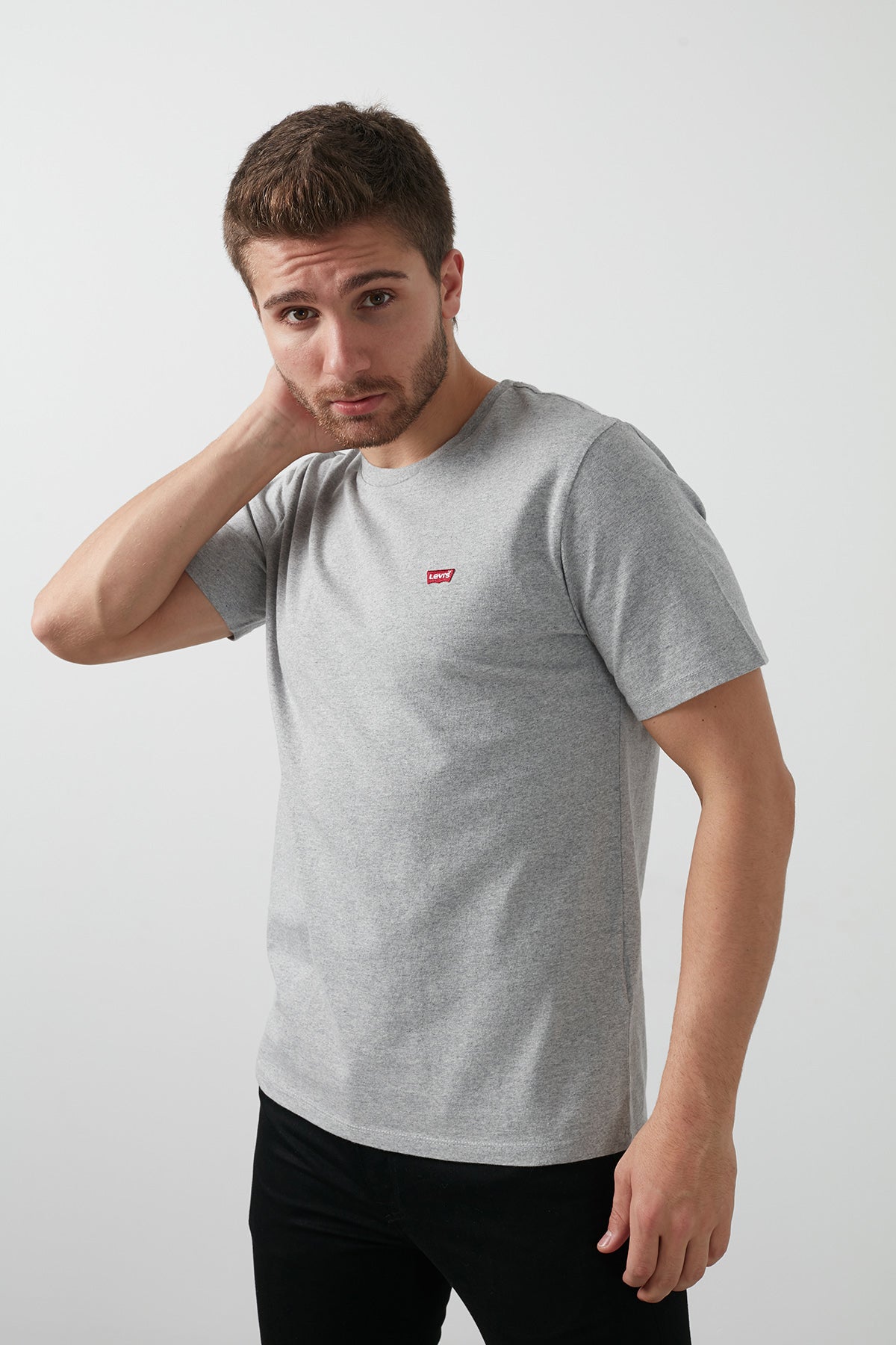 Levi's Pamuklu Regular Fit Bisiklet Yaka Erkek T Shirt 56809-0057 AÇIK GRİ