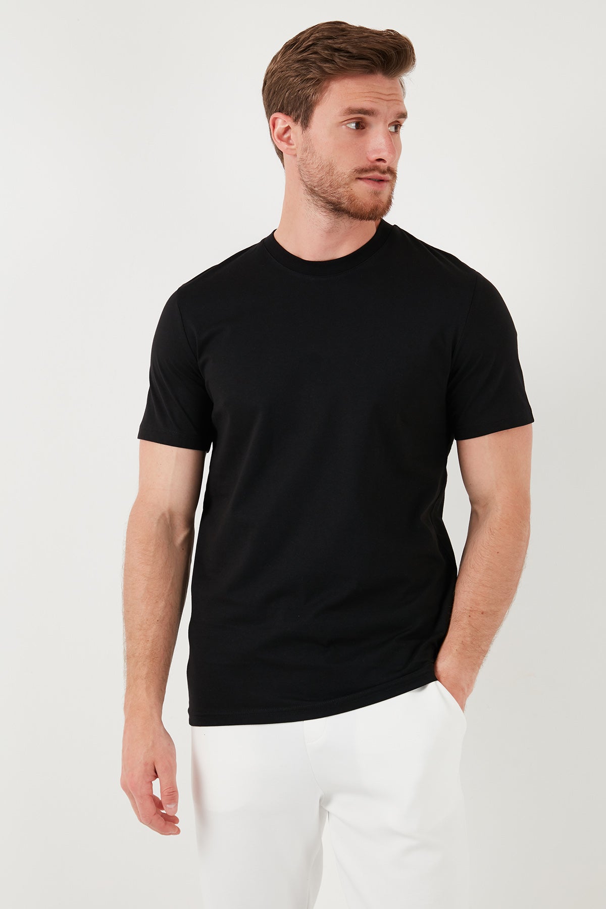 Buratti Pamuklu Regular Fit 2'li Basic Erkek T Shirt 59020202 SİYAH-SİYAH