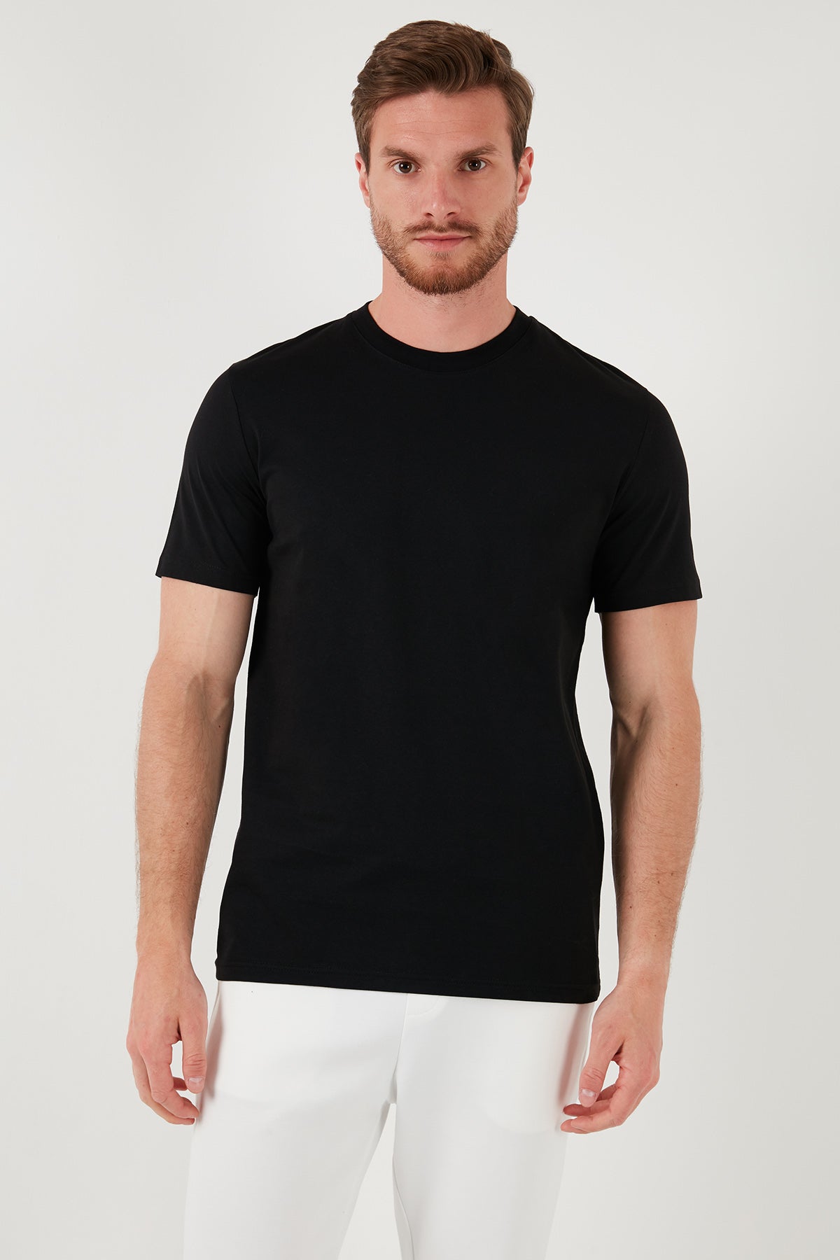 Buratti Pamuklu Regular Fit 2'li Basic Erkek T Shirt 59020202 SİYAH-SİYAH