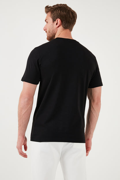 Buratti Pamuklu Regular Fit 2'li Basic Erkek T Shirt 59020202 SİYAH-BEYAZ