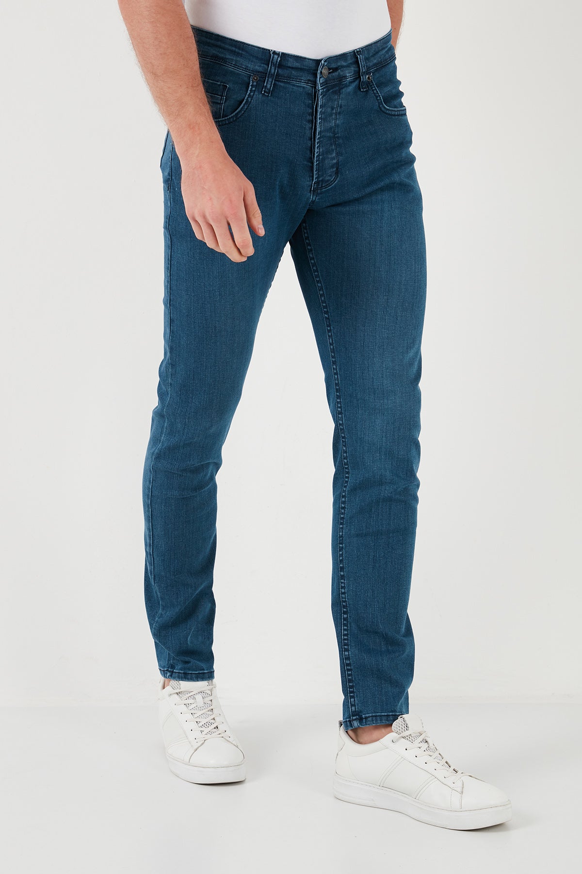 Buratti Yüksek Bel Slim Fit Jeans Erkek Kot Pantolon 6440305 LACİVERT