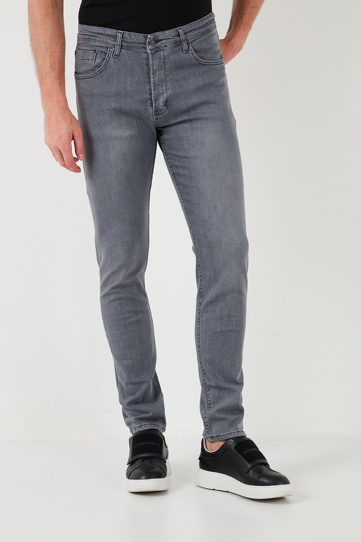 Buratti Yüksek Bel Slim Fit Jeans Erkek Kot Pantolon 6440305 GRİ