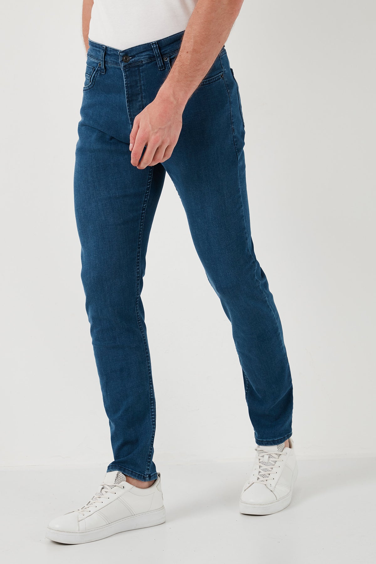 Buratti Yüksek Bel Slim Fit Jeans Erkek Kot Pantolon 6440305 KOYU MAVİ