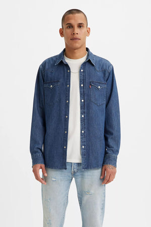 Levi's Pamuklu Çift Cepli Regular Fit Erkek Kot Gömlek 85745-0073 LACİVERT