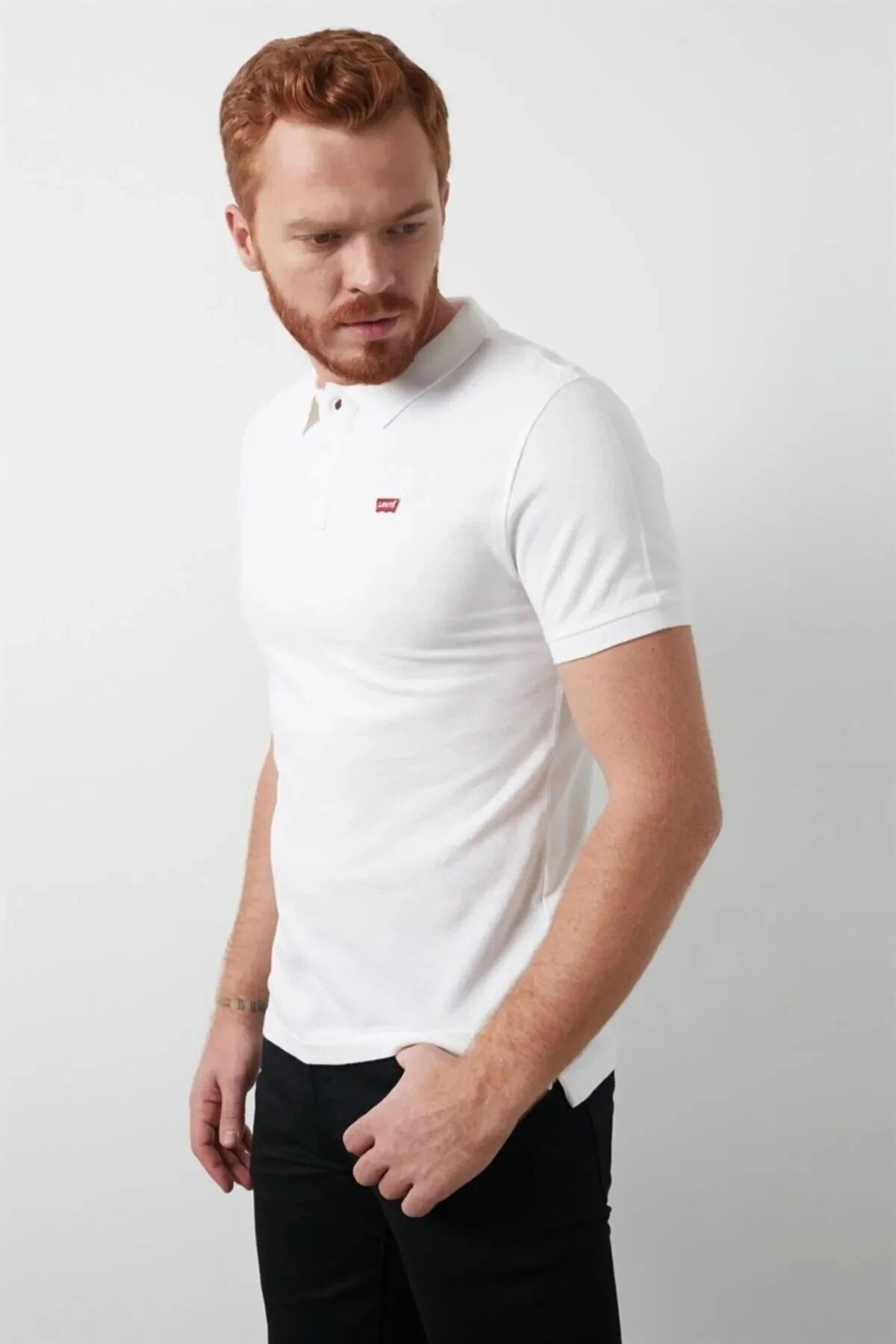 Levi's Pamuklu Regular Fit Erkek Polo Yaka T Shirt A0229-0006 BEYAZ