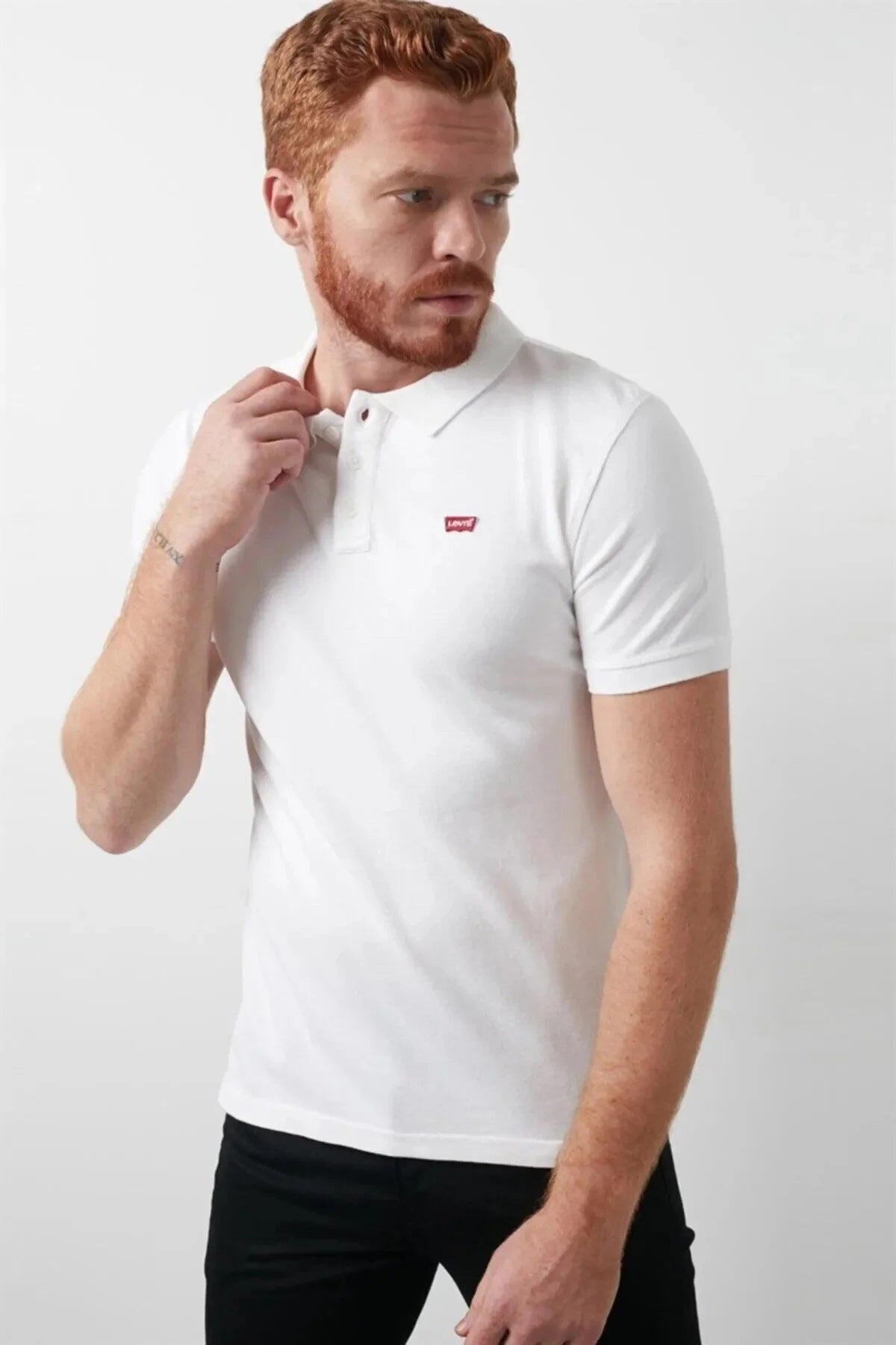 Levi's Pamuklu Regular Fit Erkek Polo Yaka T Shirt A0229-0006 BEYAZ