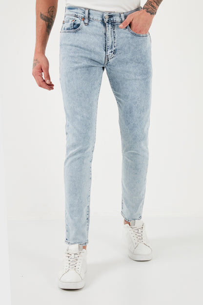 Levi's LSE 512 Normal Bel Dar Paça Slim Tapered Fit Jeans Erkek Kot Pantolon A2087-0036 AÇIK MAVİ