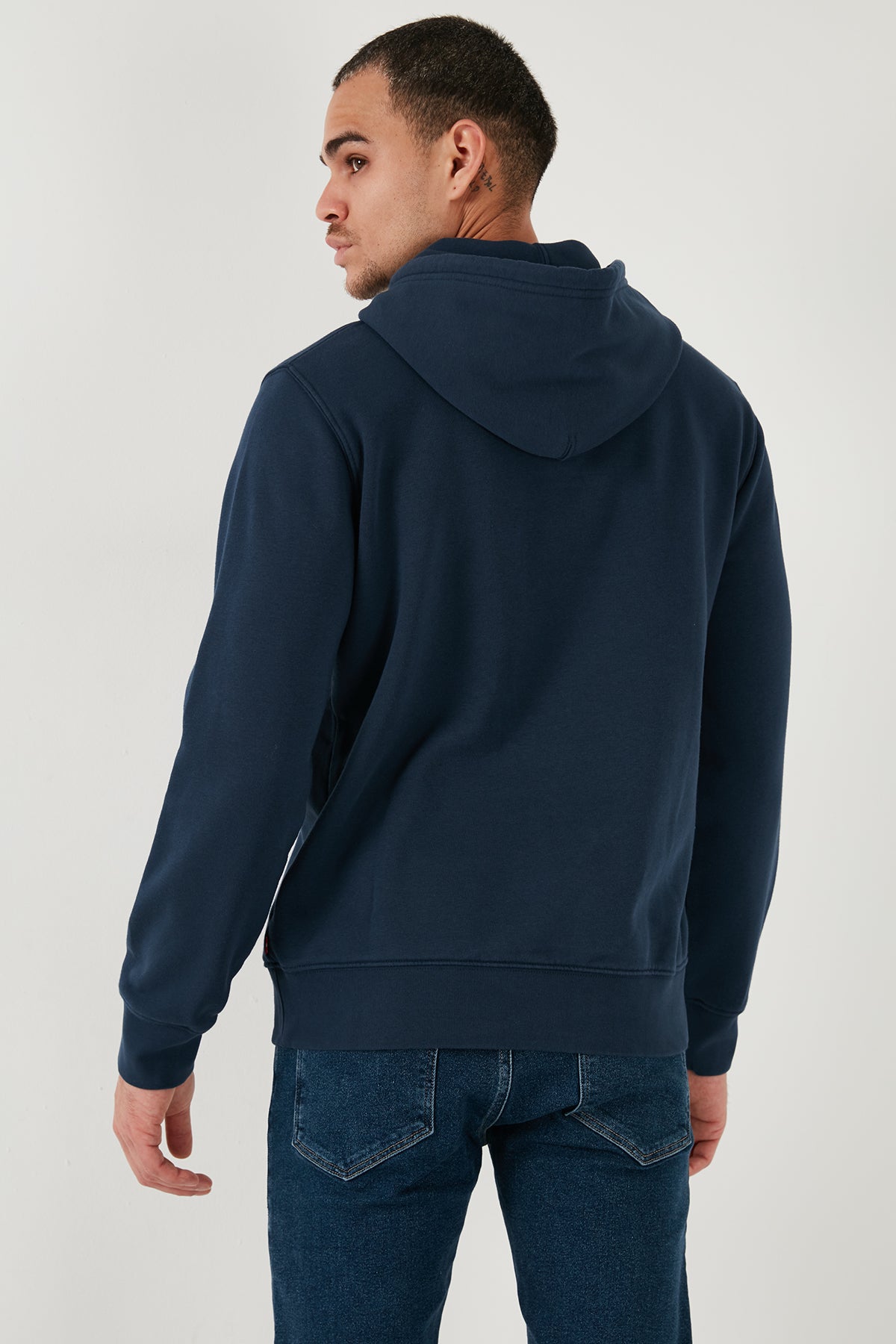 Levi's Pamuklu Regular Fit Kapüşonlu Logolu Erkek Sweat A2410-0011 İNDİGO