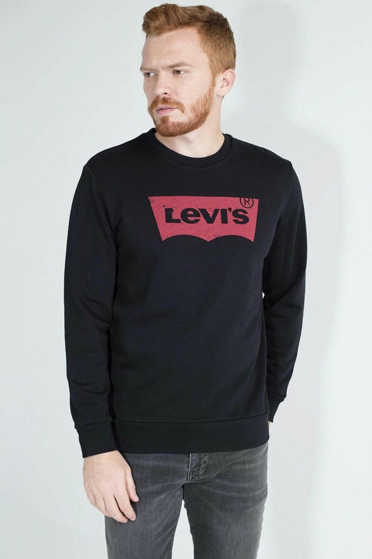 Levi's Pamuklu Regular Fit Bisiklet Yaka Erkek Sweat A4911-0002 SİYAH