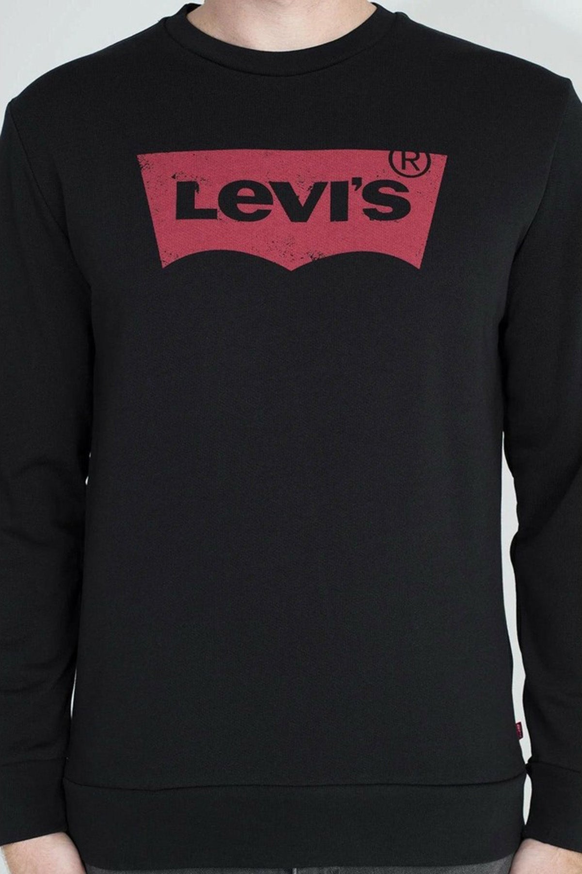 Levi's Pamuklu Regular Fit Bisiklet Yaka Erkek Sweat A4911-0002 SİYAH