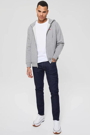 Levi's Pamuklu Regular Fit Kapüşonlu Fermuarlı Erkek Sweat A7770-0003 GRİ