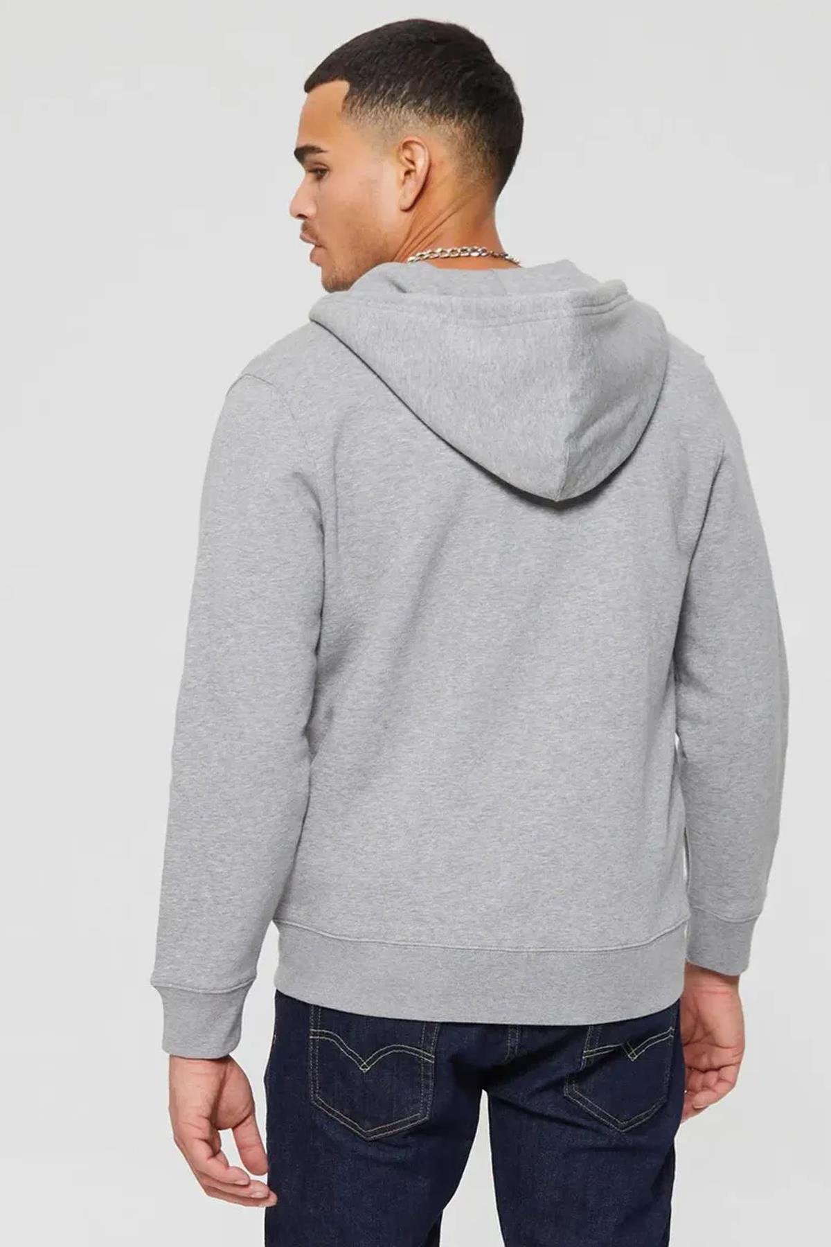 Levi's Pamuklu Regular Fit Kapüşonlu Fermuarlı Erkek Sweat A7770-0003 GRİ