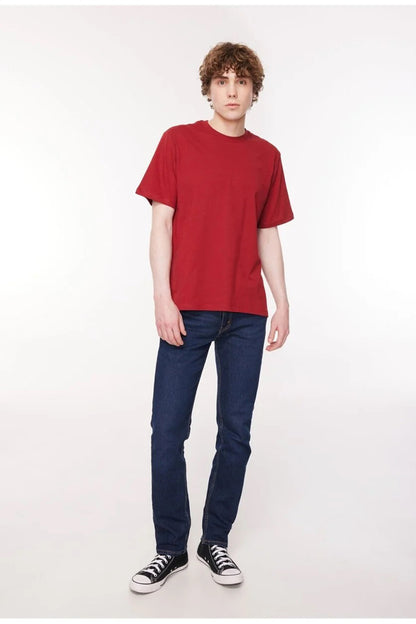 Levi's Pamuklu Relaxed Fit Bisiklet Yaka Erkek T Shirt A9437-0003 BORDO