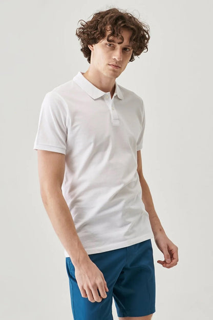 Lee % 100 Pamuk Regular Fit Düğmeli Erkek Polo T Shirt L211810102 102 BEYAZ