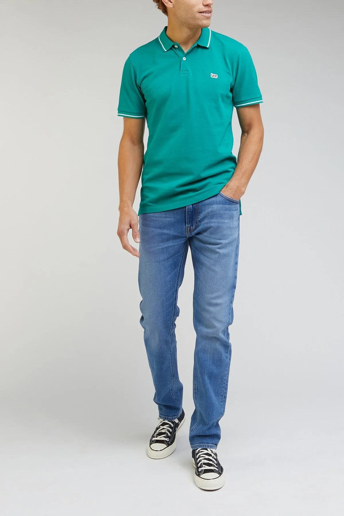 Lee % 100 Pamuk Slim Fit Düğmeli Erkek Polo T Shirt L61ARLA12 BENETTON