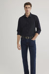 Mavi Streç Pamuklu Slim Fit Örme Erkek Gömlek 0211249-70490 LACİVERT