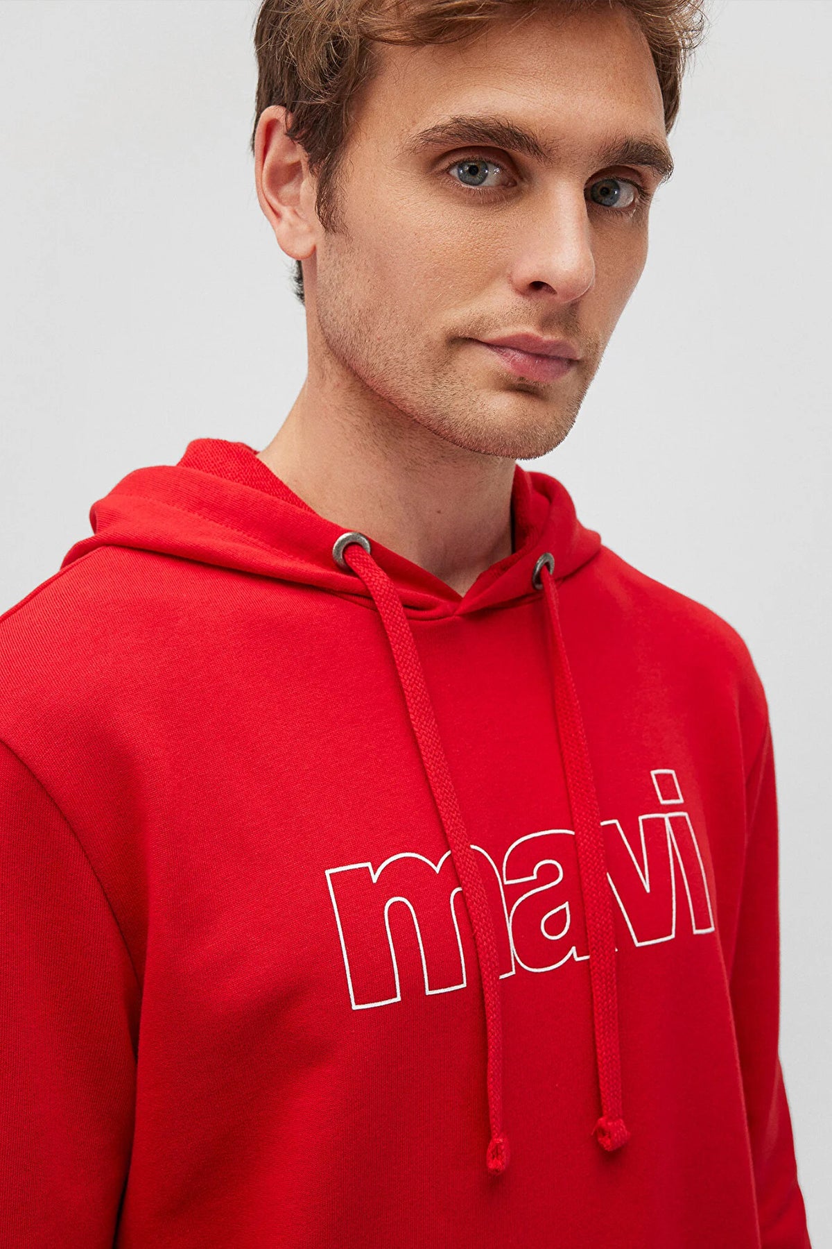 Mavi % 100 Pamuk Regular Fit Kapüşonlu Erkek Sweat 065606-82054 KIRMIZI