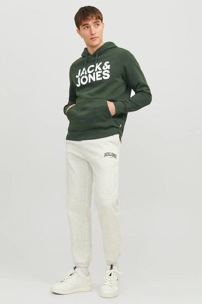 Jack & Jones Jjecorp Regular Fit Kapüşonlu Erkek Sweat 12152840 KOYU YEŞİL