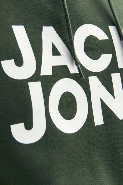 Jack & Jones Jjecorp Regular Fit Kapüşonlu Erkek Sweat 12152840 KOYU YEŞİL