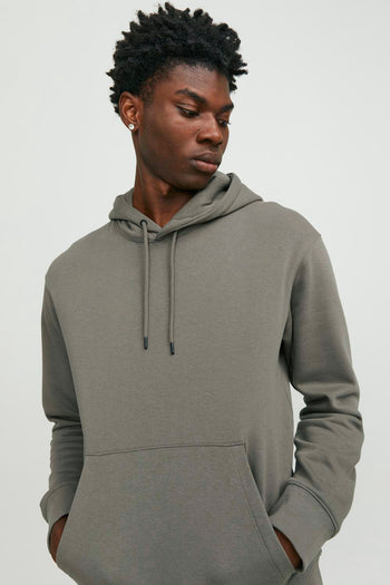 Jack & Jones Essentials Jjestar Pamuklu Kapüşonlu Erkek Sweat 12208157 YEŞİL