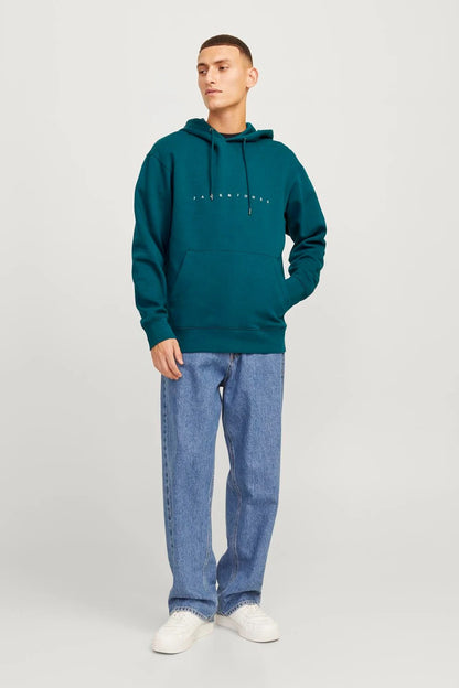 Jack & Jones Essentials Jjestar Kapüşonlu Cepli Relaxed Fit Erkek Sweat 12233972 KOYU YEŞİL