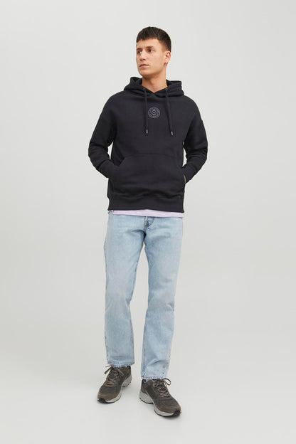 Jack & Jones Essentials Jjecosmo Kapüşonlu Regular Fit Erkek Sweat 12233979 SİYAH