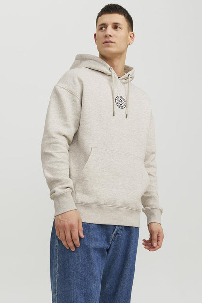 Jack & Jones Essentials Jjecosmo Kapüşonlu Regular Fit Erkek Sweat 12233979 AÇIK GRİ