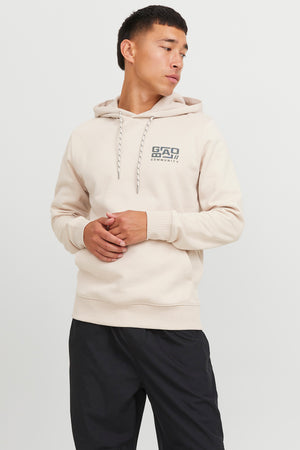 Jack & Jones Core Jcowaffle Kapüşonlu Erkek Sweat 12242225 AÇIK BEJ