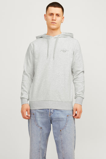 Jack & Jones Jjferris Pamuk Karışımlı Regular Fit Kapüşonlu Erkek Sweat 12256838 AÇIK GRİ