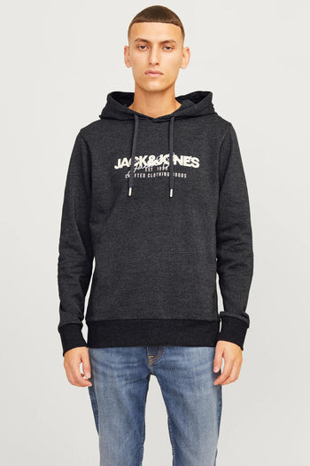 Jack & Jones Jjalvis Pamuklu Relaxed Fit Kapüşonlu Yaka Erkek Sweat 12256848 SİYAH