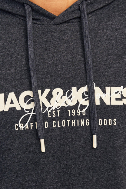 Jack & Jones Jjalvis Pamuklu Relaxed Fit Kapüşonlu Yaka Erkek Sweat 12256848 SİYAH