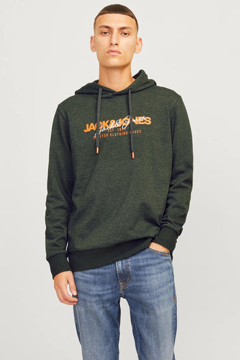 Jack & Jones Jjalvis Pamuklu Relaxed Fit Kapüşonlu Yaka Erkek Sweat 12256848 YEŞİL