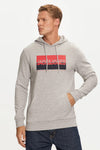 Jack & Jones Jjnolan Pamuklu Baskılı Relaxed Fit Kapüşonlu Erkek Sweat 12256849 AÇIK GRİ