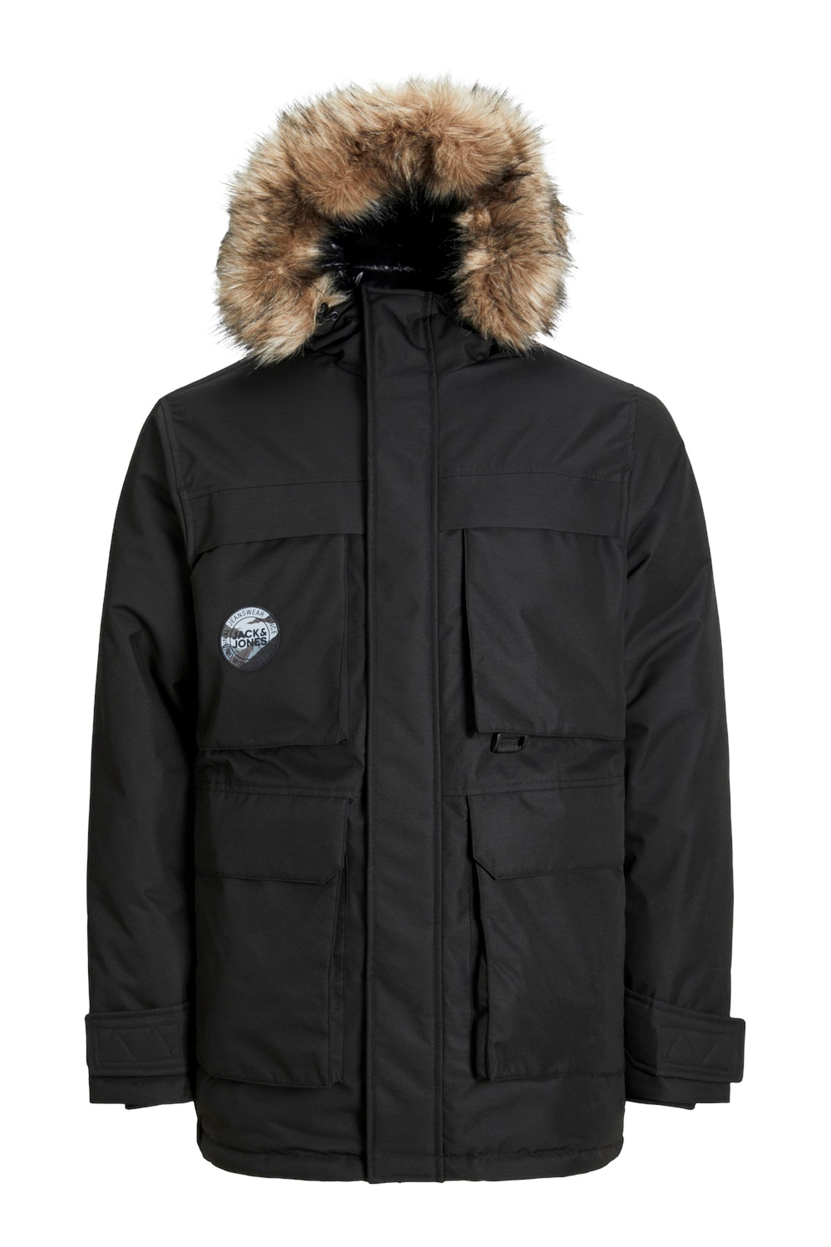 Jack & Jones Jjstar Regular Fit Rüzgara Dayanıklı Kapüşonlu Erkek Parka 12256892 SİYAH