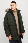 Jack & Jones Jjstar Regular Fit Rüzgara Dayanıklı Kapüşonlu Erkek Parka 12256892 HAKİ