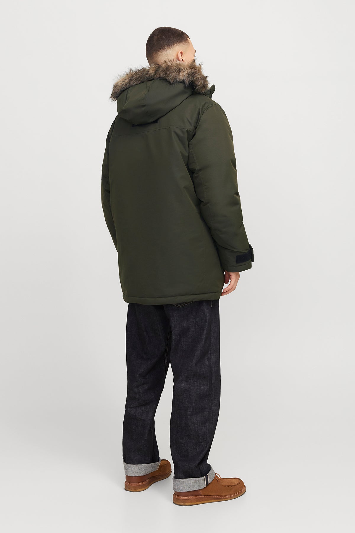 Jack & Jones Jjstar Regular Fit Rüzgara Dayanıklı Kapüşonlu Erkek Parka 12256892 HAKİ