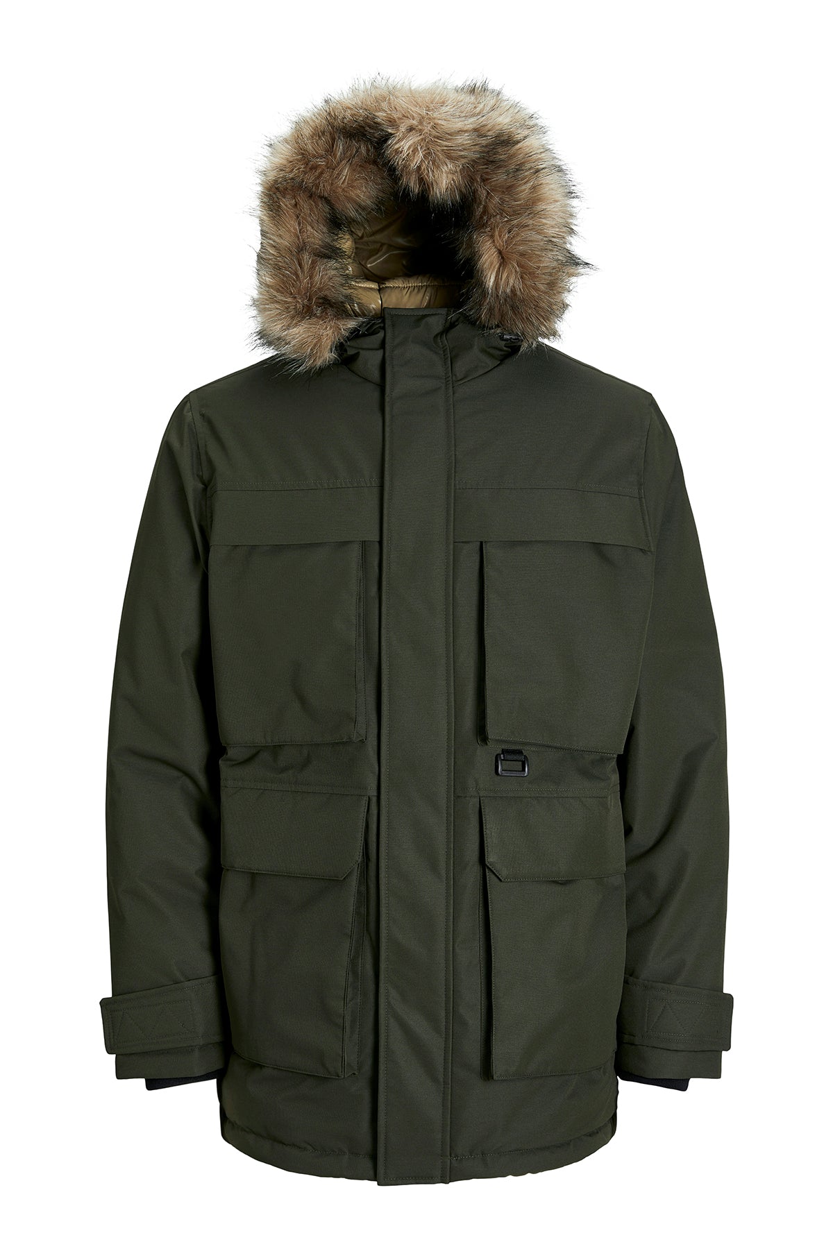 Jack & Jones Jjstar Regular Fit Rüzgara Dayanıklı Kapüşonlu Erkek Parka 12256892 HAKİ