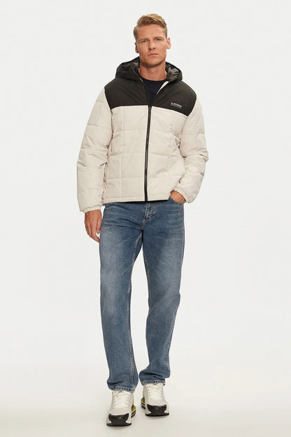 Jack & Jones Jjben Logolu Regular Fit Kapüşonlu Erkek Mont 12256905 TAŞ