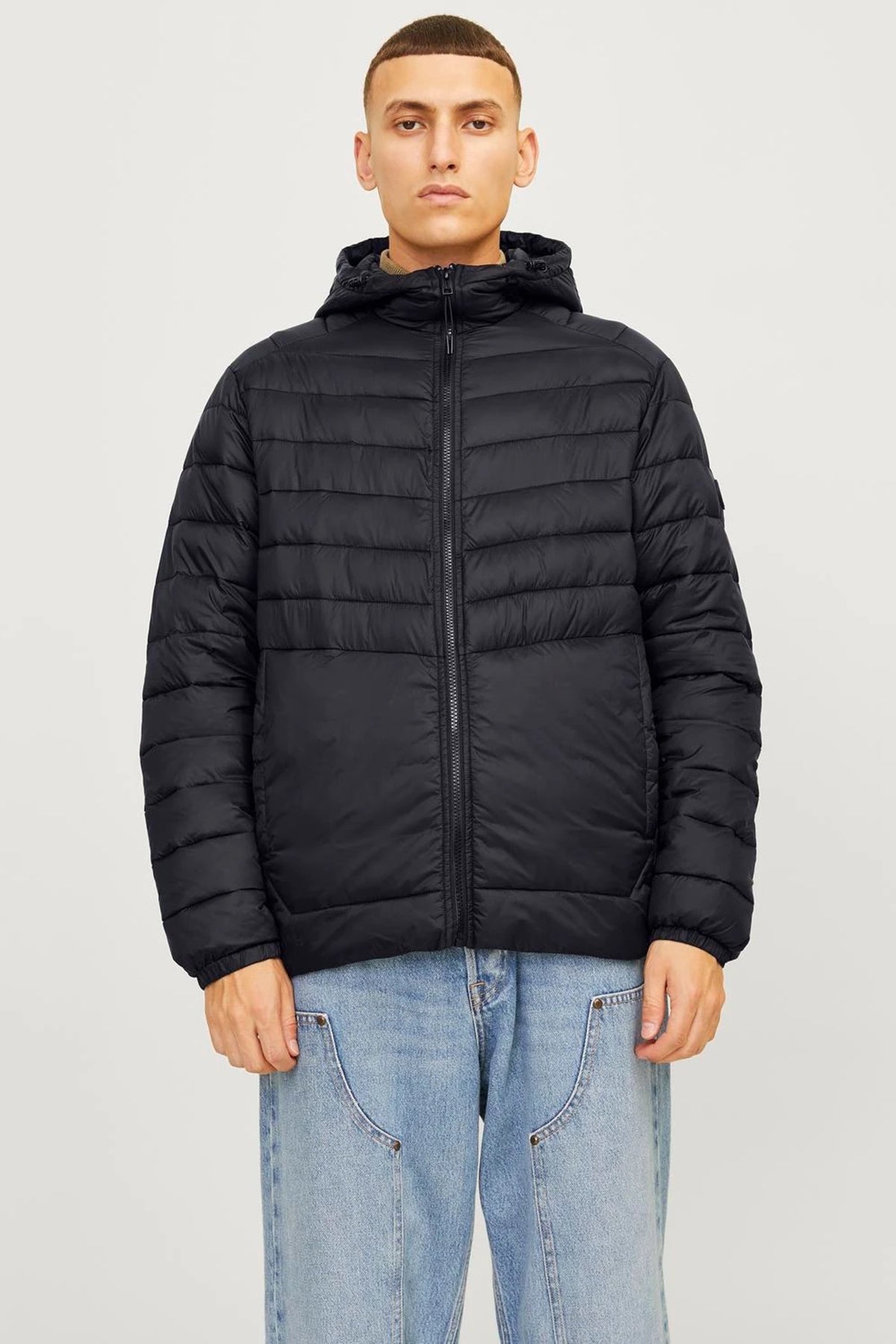 Jack & Jones Essentials Jjesprint Comfort Fit Ayarlanabilir Kapüşonlu Erkek Mont 12258441 SİYAH