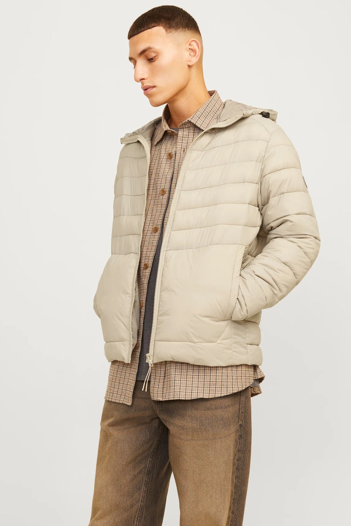 Jack & Jones Essentials Jjesprint Comfort Fit Ayarlanabilir Kapüşonlu Erkek Mont 12258441 TAŞ