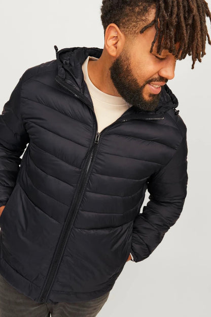 Jack & Jones Plus Jjesprint Comfort Fit Kapüşonlu Erkek Mont 12259003 SİYAH