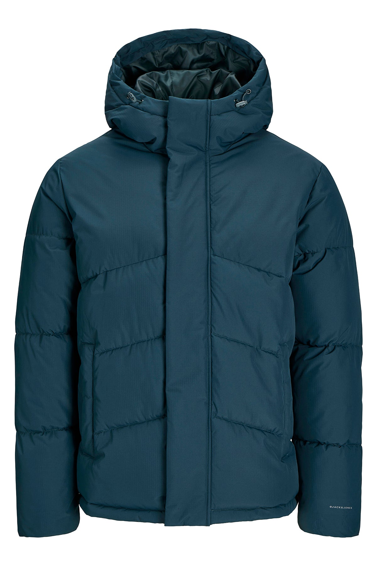 Jack & Jones Jjworld Logolu Regular Fit Kapüşonlu Şişme Erkek Mont 12259850 PETROL