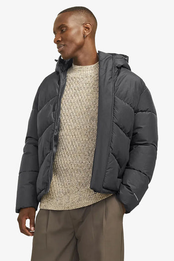 Jack & Jones Jjworld Regular Fit Kapüşonlu Şişme Erkek Mont 12259850 ASFALT