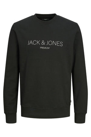 Jack & Jones Premium Pamuklu Jprblajared Erkek Sweat 12261873 SİYAH