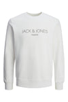 Jack & Jones Premium Pamuklu Jprblajared Erkek Sweat 12261873 BEYAZ