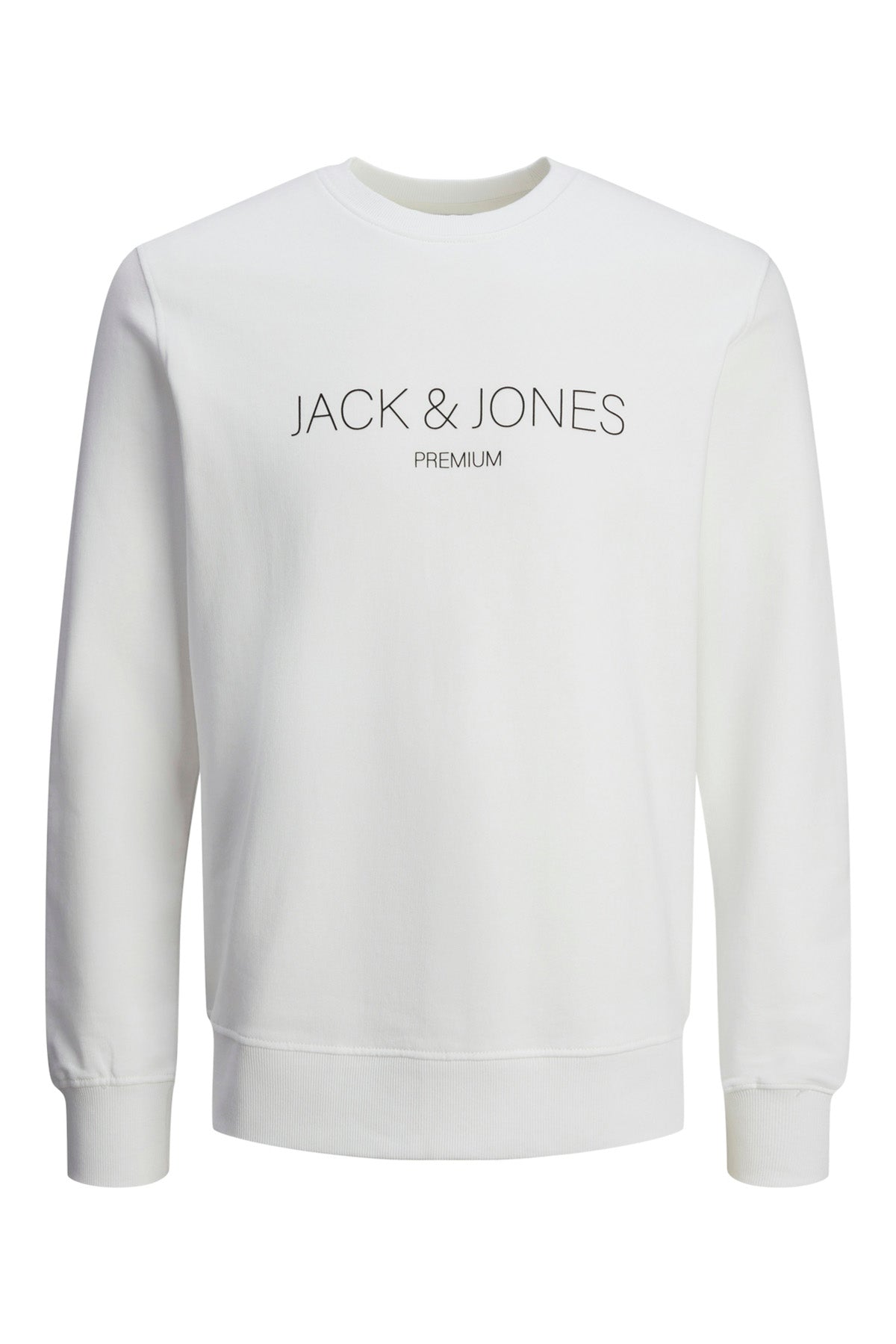 Jack & Jones Premium Pamuklu Jprblajared Erkek Sweat 12261873 BEYAZ