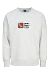 Jack & Jones Originals Jorportland Pamuklu Regular Fit Sıfır Yaka Erkek Sweat 12262958 AÇIK GRİ