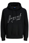 Jack & Jones Originals Jorsignature Pamuklu Relaxed Fit Kapüşonlu Baskılı Erkek Sweat 12281990 SİYAH