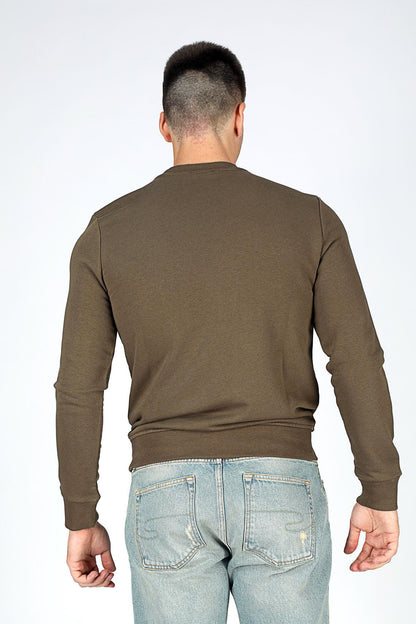 Lee Cooper Dorre Baskılı Pamuklu Regular Fit Sıfır Yaka Erkek Sweat 251 LCM 241021 9220 Olive