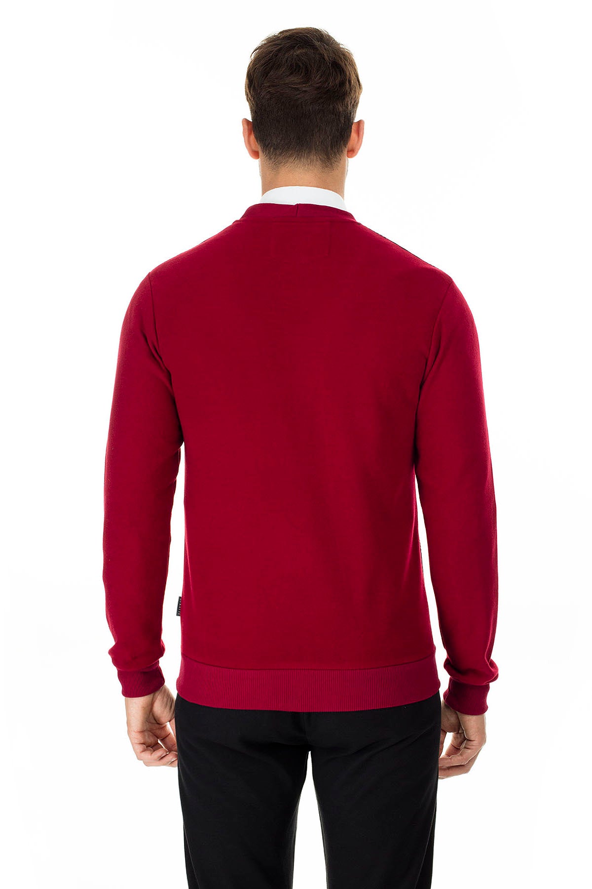 Buratti Slim Fit V Yaka Erkek Hırka 456405 BORDO